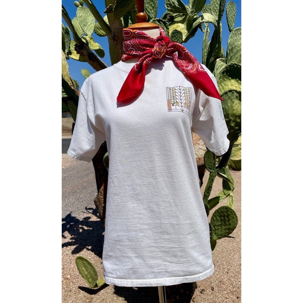 Frank Lloyd Wright T-Shirt Womens Small Graphic Southwest T-Shirt Small Cream S